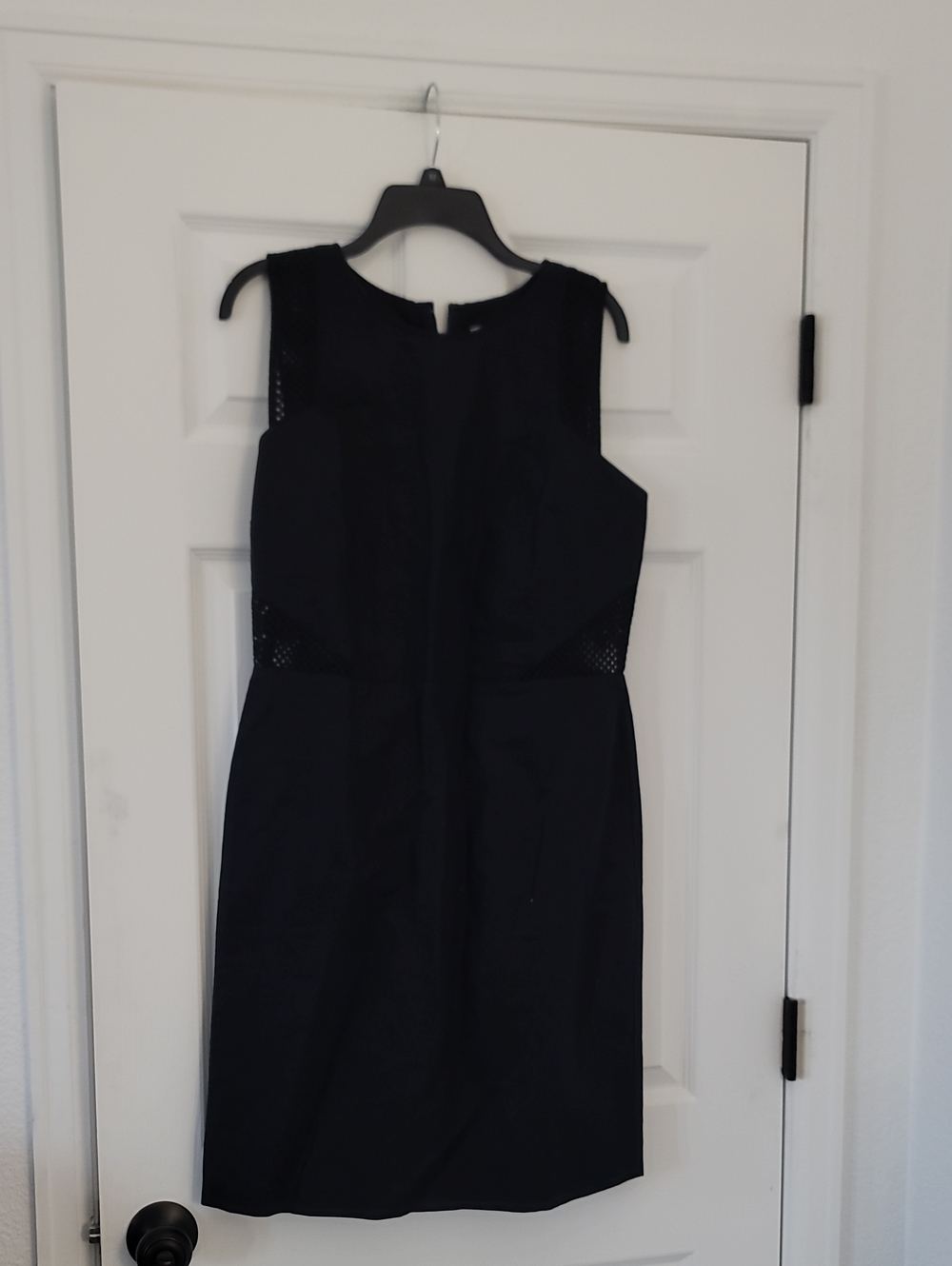 LOFT Sleeveless Navy Midi Sheath Dress